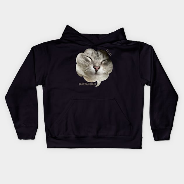 Matzah Ball Cat Kids Hoodie by WTK